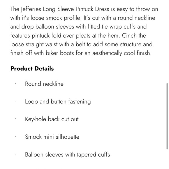 Showpo. Jefferies Long Sleeve Pin Tuck Dress Black - Picture 9 of 12